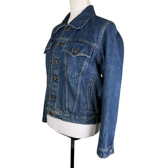 Vintage Learsi Medium Wash Denim 100% Cotton Jean Jacket - Picture 2 of 14